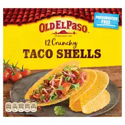 Tesco Old El Paso Crunchy Taco Shells X12 156G offer