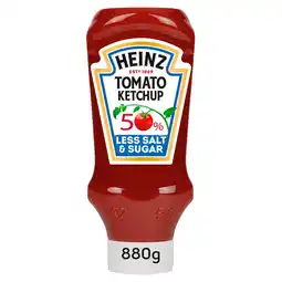 Tesco Heinz Tomato Ketchup 50% Less Salt & Sugar 880G offer