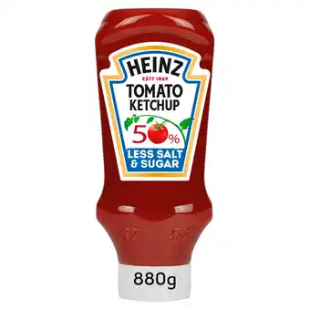 Tesco Heinz Tomato Ketchup 50% Less Salt & Sugar 880G offer