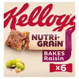 Tesco Kellogg's Nutri-Grain Bakes Raisin Snack Bars 6x45g offer