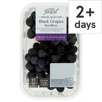 Tesco Tesco Finest Black Grapes Seedless 400G offer