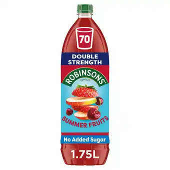 Tesco Robinsons Double Strength Summer Fruits Squash 1.75L offer