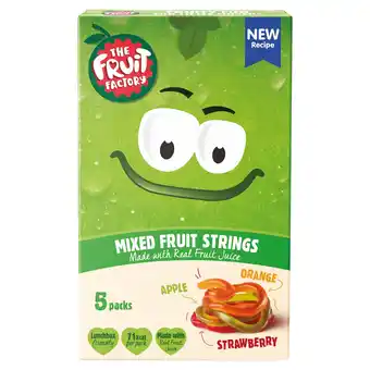 Tesco Fruit Factory Multi Fruit Strings 5 Pack 100G offer