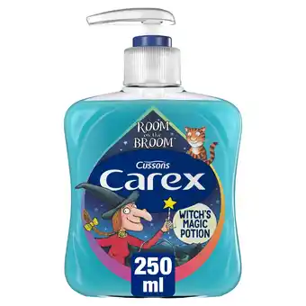 Tesco CAREX LIQUID HANDWASH JULIA DONALDSON'S 'ROOM ON THE BROOM' 250ML offer