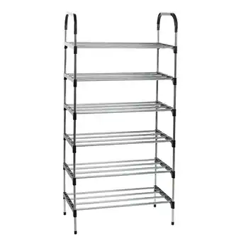 Tesco Living and Home 6-Tier Stackable Shoe Rack Organizer offer