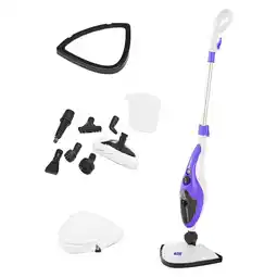 Tesco Purple 10 in 1 1500W Hot Steam Mop Cleaner and Hand Steamer offer