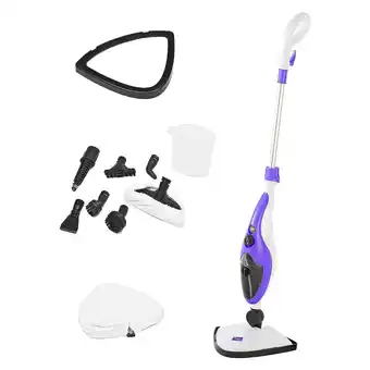 Tesco Purple 10 in 1 1500W Hot Steam Mop Cleaner and Hand Steamer offer