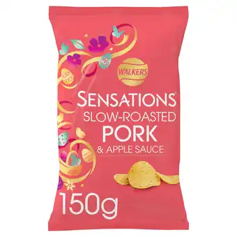 Tesco Walkers Sensations Slow Roasted Pork & Apple Sauce Sharing Crisps 150g offer