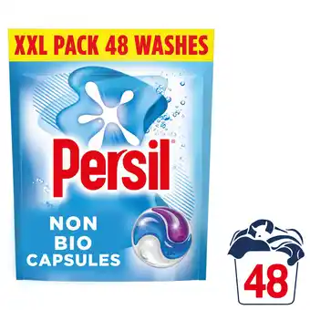 Tesco Persil Non Bio 3 in 1 Sensitive Laundry Washing Detergent Capsules 48 Washes 1012.8g offer