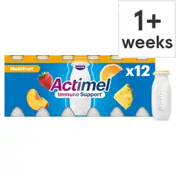 Tesco Actimel Multifruit Immunity Live Yoghurt Drink Multipack 12X100g offer