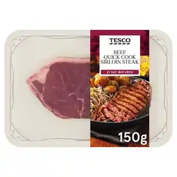 Tesco Tesco Quick Cook Sirloin Beef Steak 150g offer