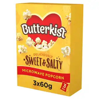 Tesco Butterkist Microwave Popcorn Sweet & Salted 3X60g offer