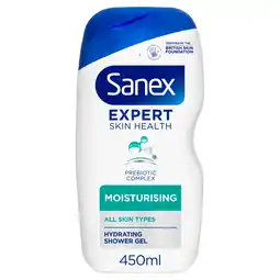 Tesco Sanex Expert Skin Health Moisturising Shower Gel Body Wash 450Ml offer