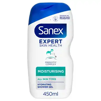 Tesco Sanex Expert Skin Health Moisturising Shower Gel Body Wash 450Ml offer