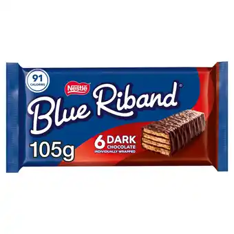 Tesco Blue Riband Dark Chocolate Wafer Bars 6 x 17.5g offer