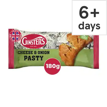 Tesco Ginsters Cheese & Onion Pasty 180G offer