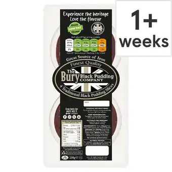 Tesco Bury Black Pudding 4 Slices 230G offer