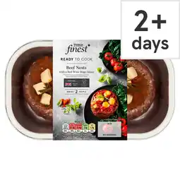 Tesco Tesco Finest Ready to Cook Beef Nests with a Red Wine Ragu Sauce 398g offer