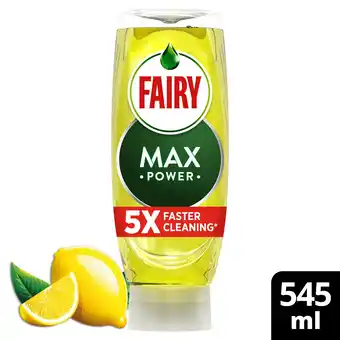 Tesco Fairy Max Power Lemon Washing Up Liquid 545ml offer