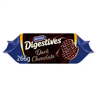 Tesco McVitie's Dark Chocolate Digestive Biscuits 266g offer