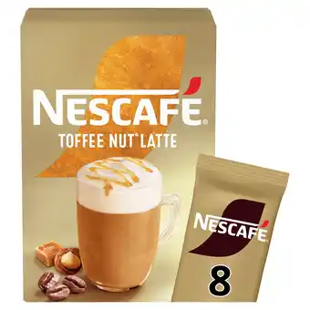 Tesco Nescafe Toffee Nut Latte Instant Coffee 8 x 18.6g Sachets offer