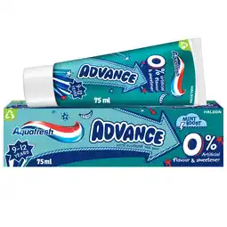 Tesco Aquafresh Kids Toothpaste Advance 9-12 Years 75ml offer