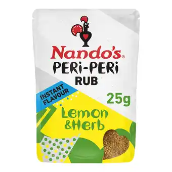 Tesco Nando's Peri Peri Rub Lemon & Herb 25G offer