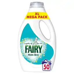 Tesco Fairy Non Biological Washing Liquid 50 Washes 1650ml offer