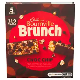 Tesco Cadbury Bournville Brunch Choc Chip Dark Chocolate Cereal Bars 5 x 28g offer