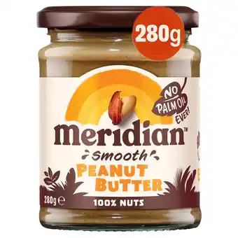 Tesco Meridian Peanut Butter Smooth 100% Nuts 280G offer