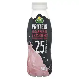 Tesco Arla Protein Strawberry & Raspberry Milk Shake 500g offer