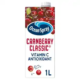 Tesco Ocean Spray Cranberry Classic Juice Drink 1 Litre offer