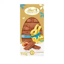 Tesco Lindt Gold Bunny Salted Caramel Chocolate Bar 115g offer