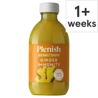 Tesco Plenish 5 Shots Ginger Immunity 300Ml offer