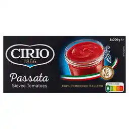 Tesco Cirio Smooth Passata 3X200g offer