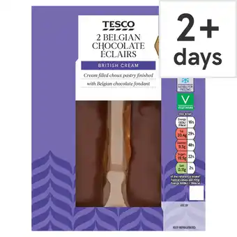 Tesco Tesco 2 Belgian Chocolate Eclairs offer