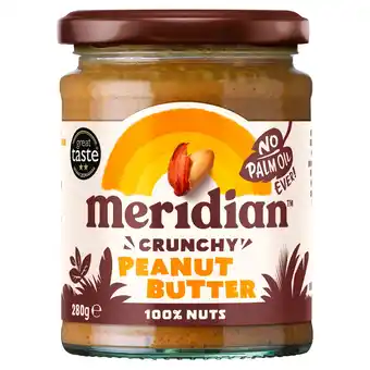 Tesco Meridian Peanut Butter Crunchy 100% Nuts 280G offer