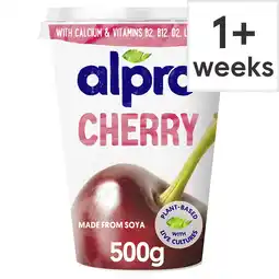 Tesco Alpro Cherry Dairy Free Soya Yoghurt Alternative 500g offer