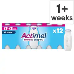 Tesco Actimel Original Fat Free Immunity Live Yoghurt Drink Multipack 12X100g offer