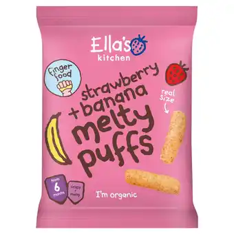 Tesco Ella's Kitchen Melty Puffs Strawberry Banana 20G offer