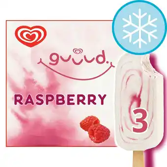 Tesco Guuud Raspberry Greek Style Yoghurt Ice Cream Sticks 3x70ml offer