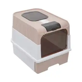 Tesco Living and Home Enclosed Cat Litter Box with UV Sterilization - Pink offer