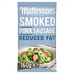 Tesco Mattessons Smoked Pork Sausages Reduced Fat 160G offer