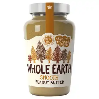 Tesco Whole Earth Smooth Peanut Butter 454G offer