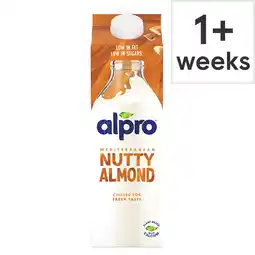 Tesco Alpro Almond Original Chilled Dairy Free Drink 1L offer