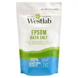 Tesco Westlab 100% Pure Epsom Salts 1Kg offer