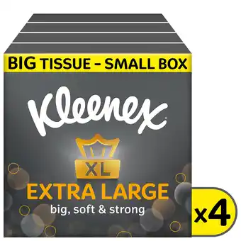 Tesco Kleenex Extra Large Compact Quad Tissues 44 X 4 offer