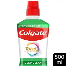 Tesco Colgate Total Advanced Spearmint Mouthwash 500Ml offer