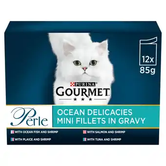 Tesco Gourmet Perle Cat Food Ocean Delicacies In Gravy 12X85g offer