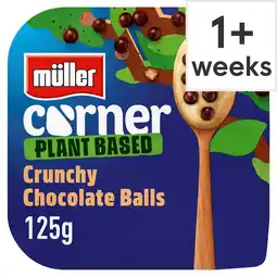 Tesco Muller Corner Plant Based Yoghurt Crunchy Chocolate Balls 125g offer